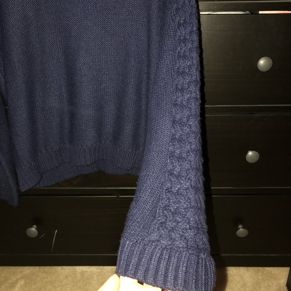 LC Lauren Conrad Navy Cable Knit Sweater - Picture 5 of 8
